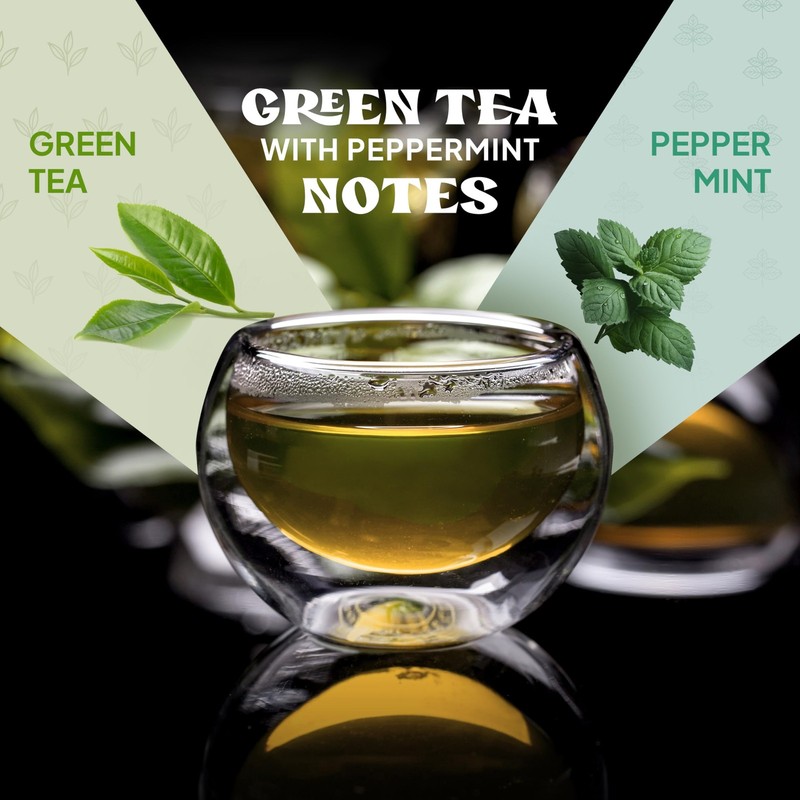 Emerald Peppermint Green Tea Pods - Zero Sugar, Pure Ingredients, High Antiox... gallery