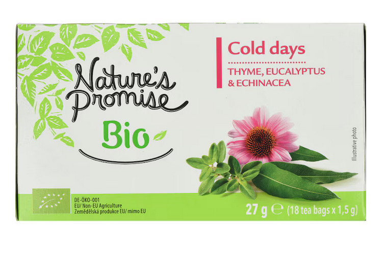 NATURE’S PROMISE BIO Organic Tea Infusion with Thyme, Eucalyptus , Echinacea 27g