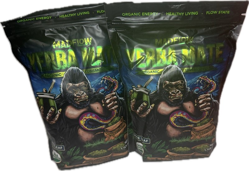 2 Lbs MADFLOW Unsmoked Organic Yerba Mate Loose Leaf Mate Tea