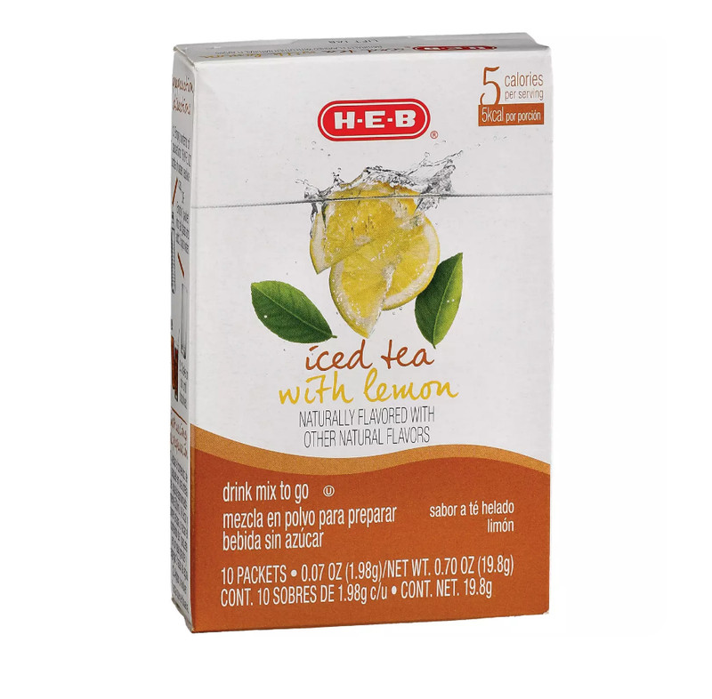 H‑E‑B To Go Iced Tea With Lemon Drink Mix