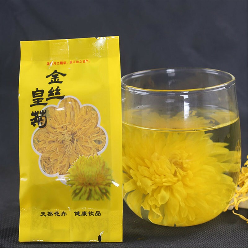 Yellow Chrysanthemum Flower Tea Dried Blooming Herbal Tea Premium Loose Leaf gallery