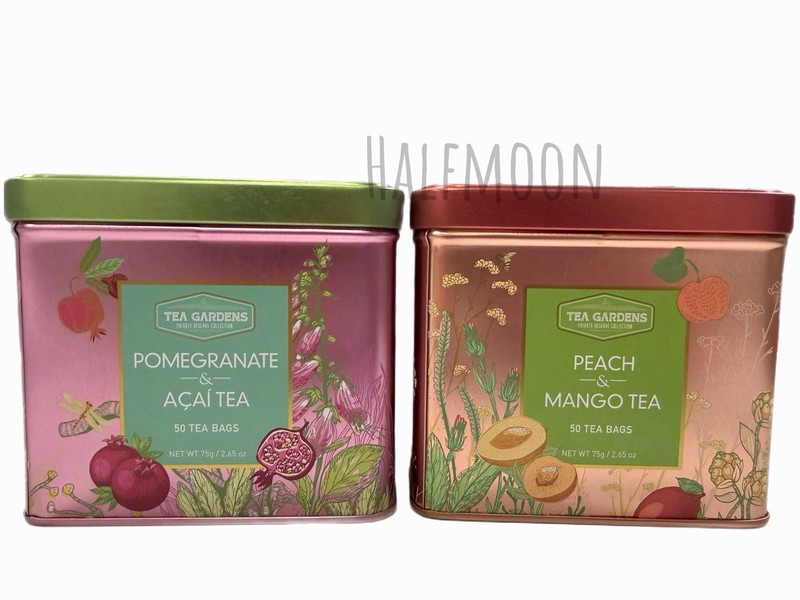 Pomegranate Acai Tea & Peach Mango Tea Set Tea Gardens Green Tea Bags 50 Each