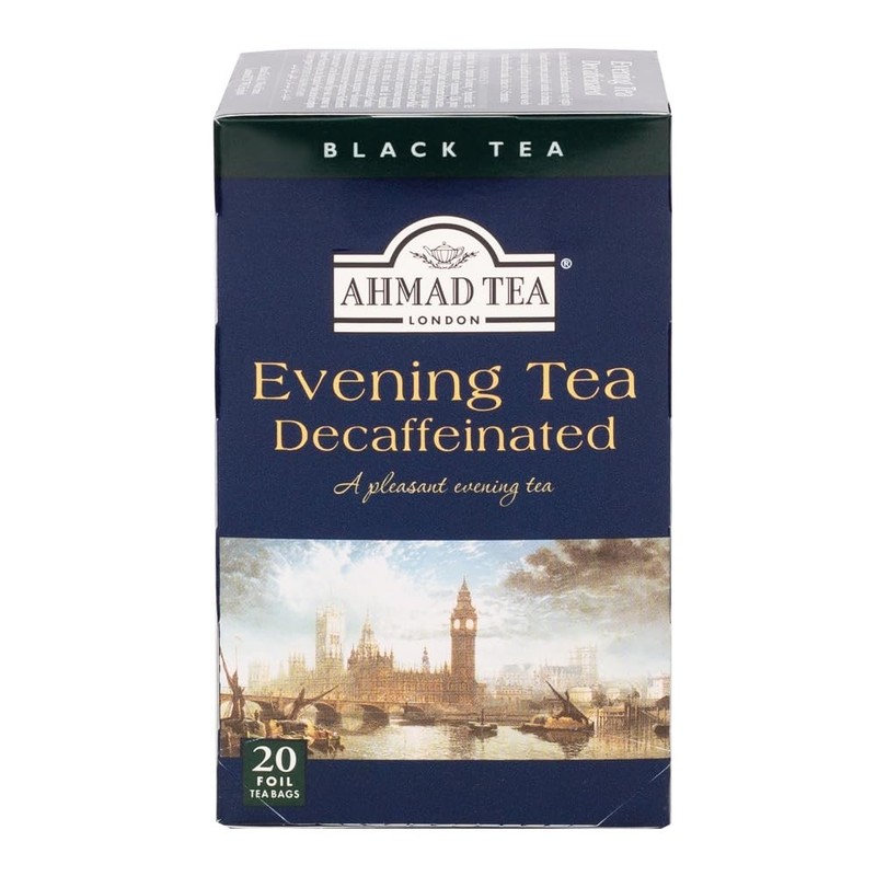 Ahmad Tea Black Tea, Decaffeinated Evening Teabags, 20 ct