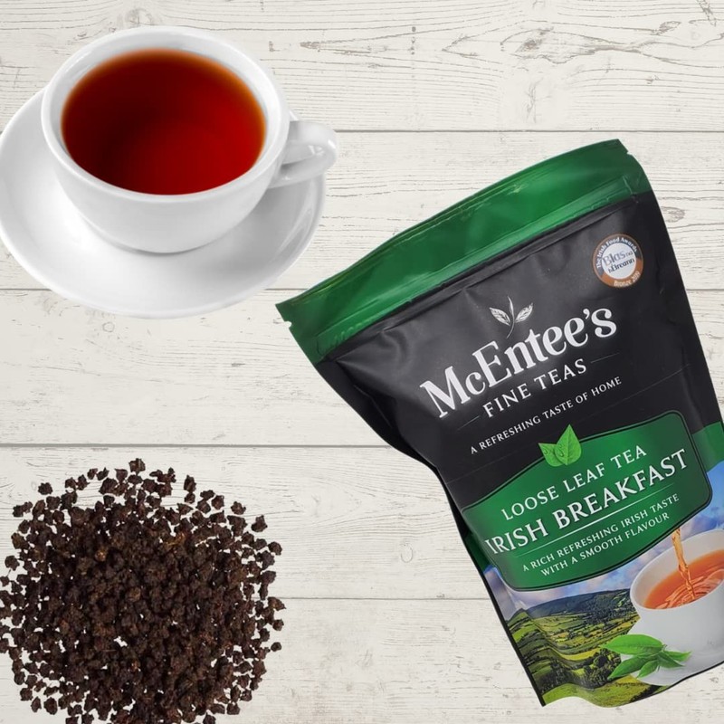 McEntees Irish Breakfast Tea Ceylon Assam Blend Blended In Ireland 250g Bag gallery