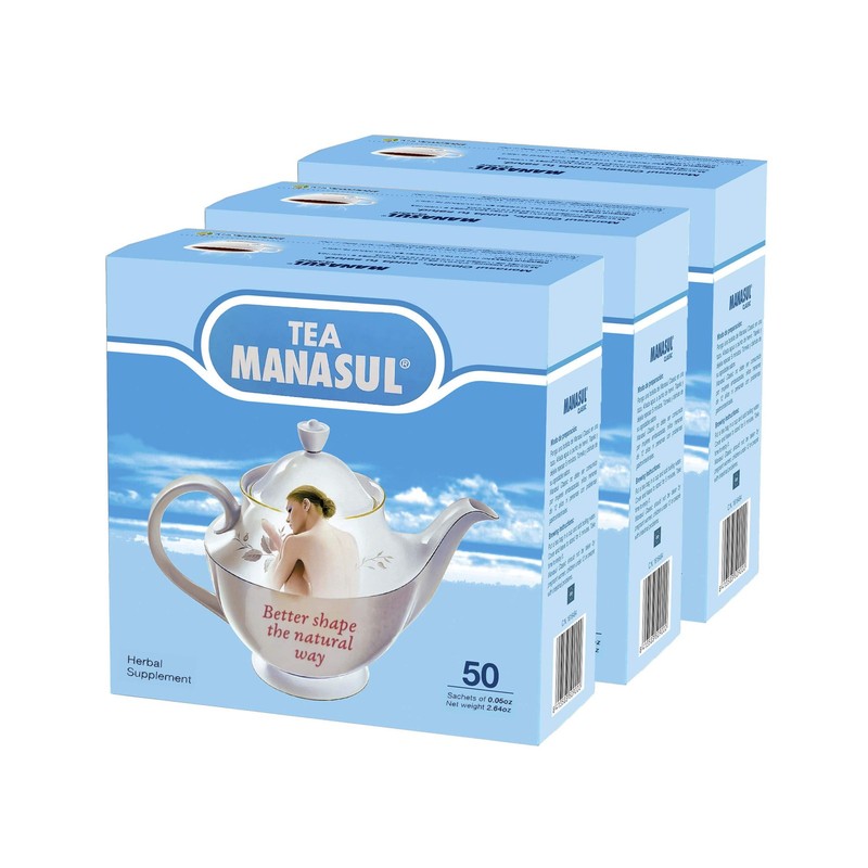 MANASUL CLASSIC - Laxative Infusion Based On 50 Tea Bags (Pack of 3), Blue