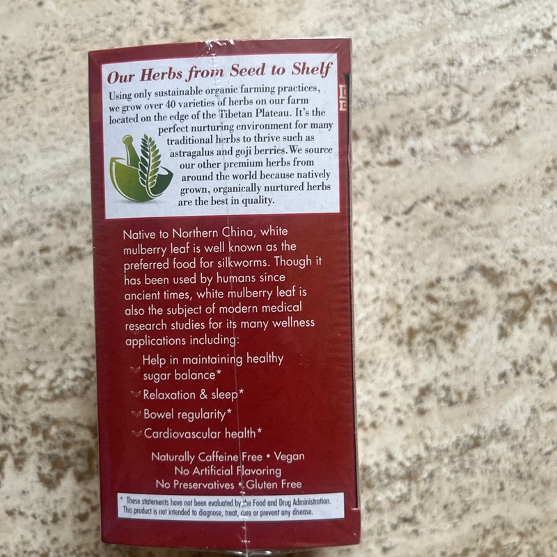 Bravo Tea ~ White Mulberry Leaf Tea. Caffeine Free, 20 Tea Bags Herbal Tea gallery