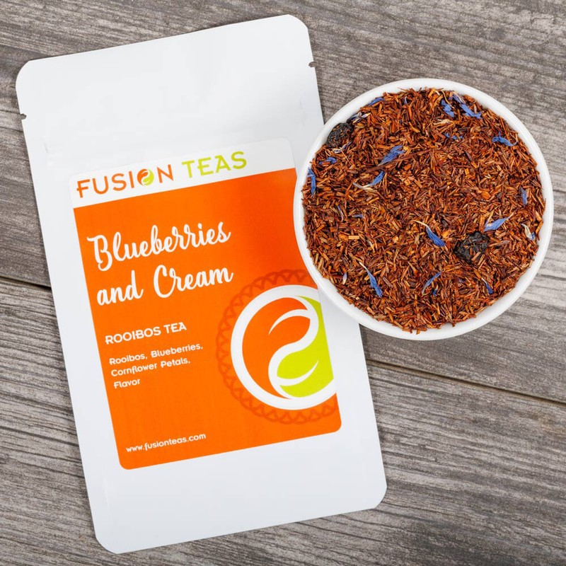 Blueberries & Cream Rooibos – Herbal Loose Leaf Blend – Fusion Teas