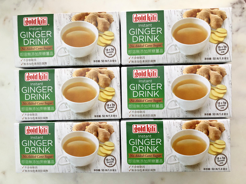 Gold Kili Instant Ginger Drink – No Cane Sugar Added – 6 Boxes of 10 Sachets