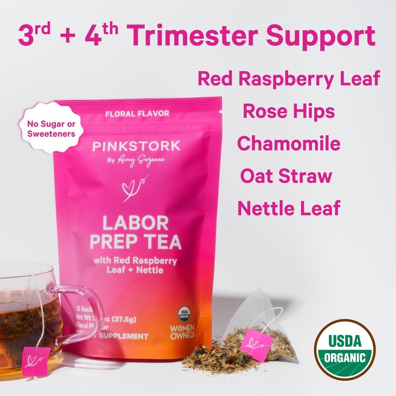 Organic Labor Prep Tea - Red Raspberry Leaf with Chamomile and Rosehip, Pregn... gallery