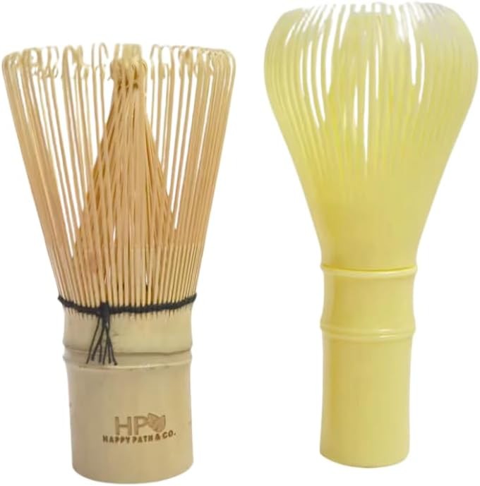 HAPPY PATH & CO Matcha Whisks Japanese Matcha Tea 100 prong Bamboo & Modern