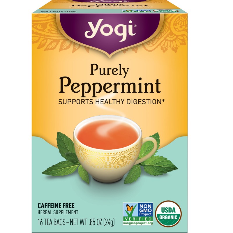 Yogi Tea – Purely Peppermint Tea (4 Pack) Caffeine Free – 64 Organic Tea Bags