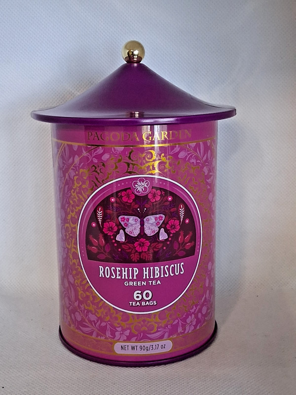 Pagoda Garden Caffeinated ROSEHIP HIBISCUS GREEN TEA 60 Bags EXP 12/27