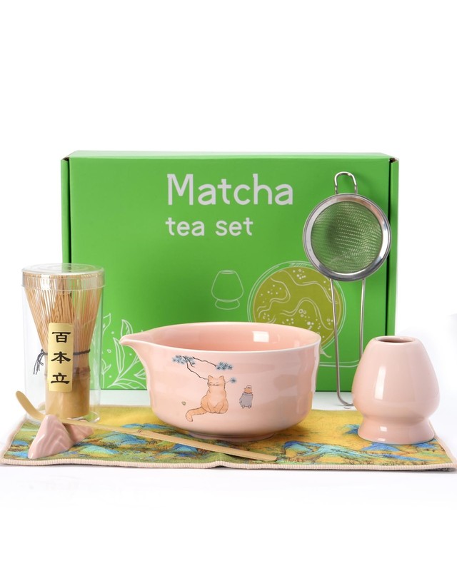Matcha Whisk Set, Ceramic Matcha Set Includes Matcha Bowl, Matcha Whisk and H…