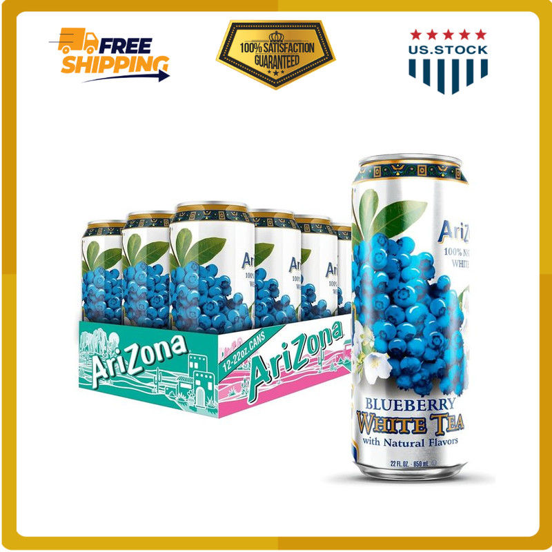 Blueberry White Tea, Big Can, 22 Fl Oz, Pack of 12
