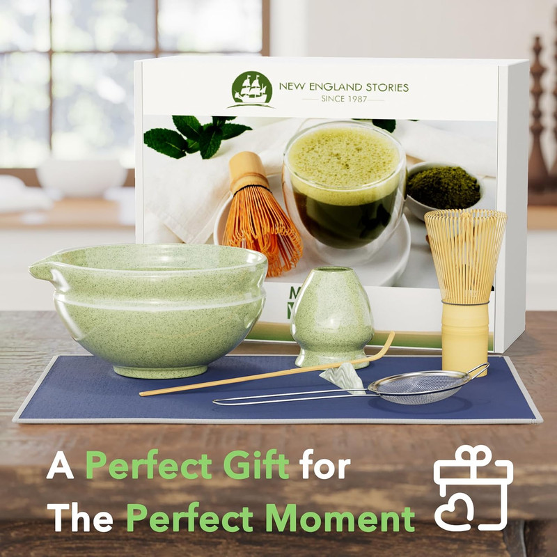 Matcha Whisk Set, Perfect Matcha Kit for Matcha Lovers Includes Ceramic Bowl, Ba gallery