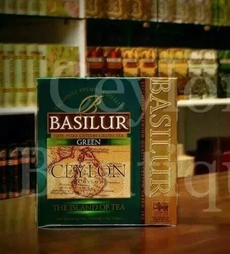 Basilur Ceylon Tea – Pure Ceylon Green Tea in 100 Tea Bags free Shipping