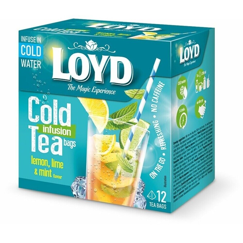Loyd Cold Ice Infusion Tea 12 Bags Lemon Lime Mint