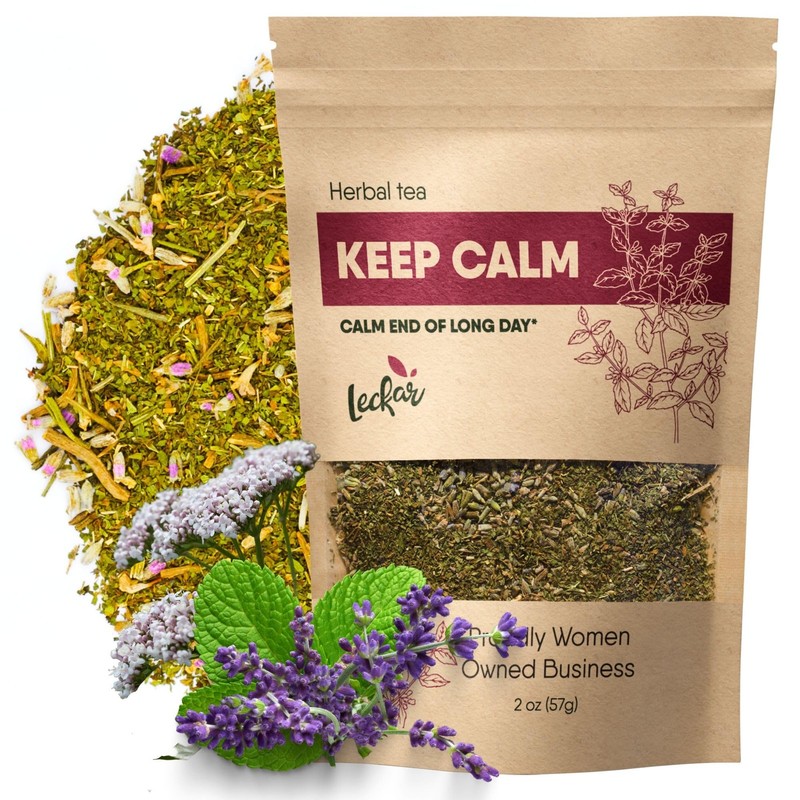 Keep Calm Valerian Root, Lavender, Peppermint Herbal Tea Loose Leaf Relaxing …