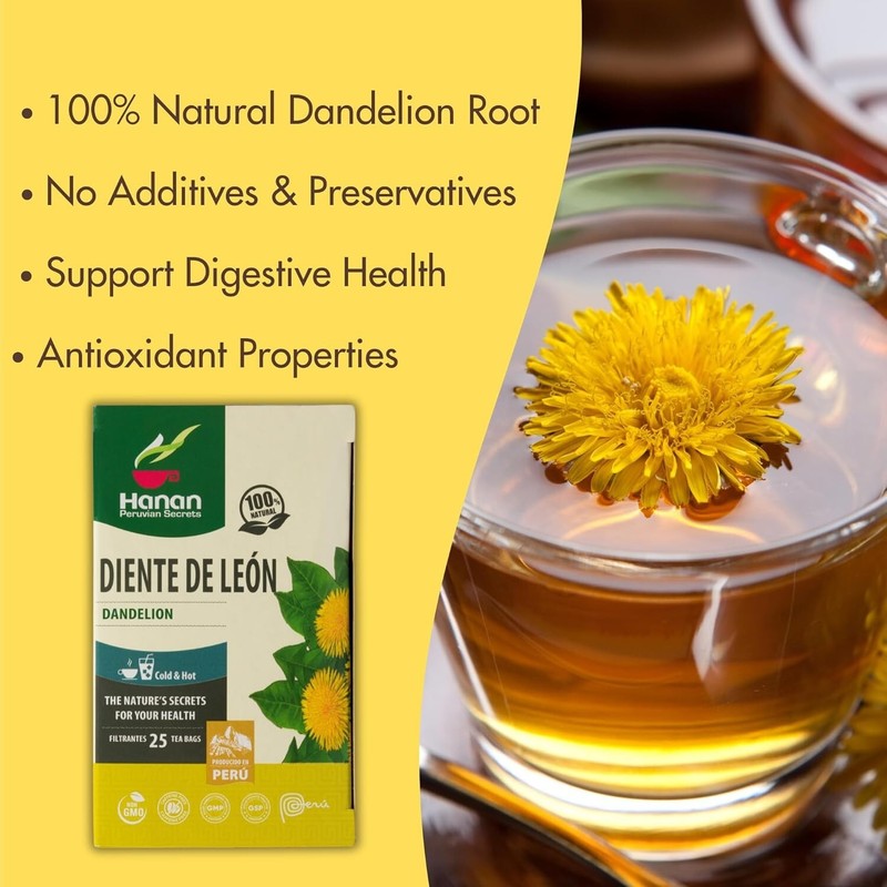 All-Natural Dandelion Root Tea Diente de León - 100 Tea Bags of from Peru gallery