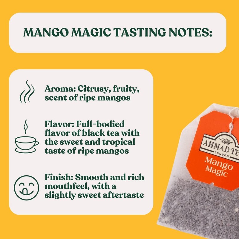 Mango Magic Black Tea 20-Count Boxes Pack of 6 Flavored Beverage Drink Brew gallery