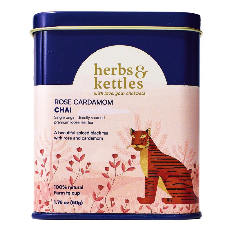 Rose Cardamom Chai | Assam Black Tea with Rose Petals, Green Cardamom, Ginger…