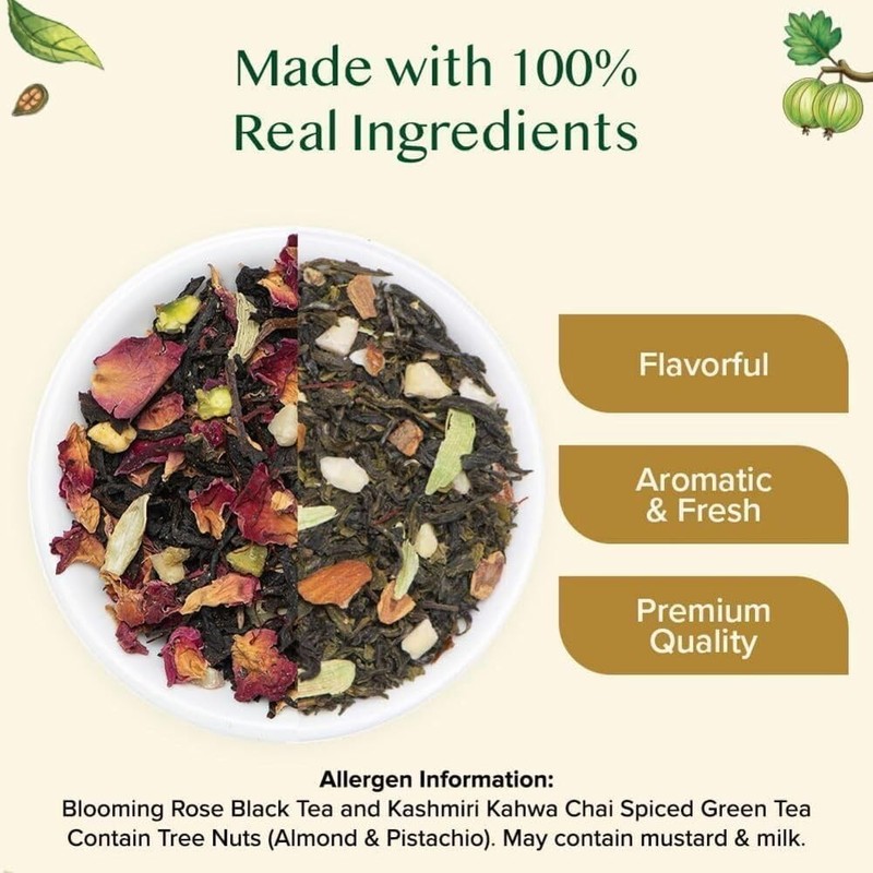 Explore Authentic Indian Teas: Top 20 Loose Leaf Sampler, 100+ Cups of Freshness gallery