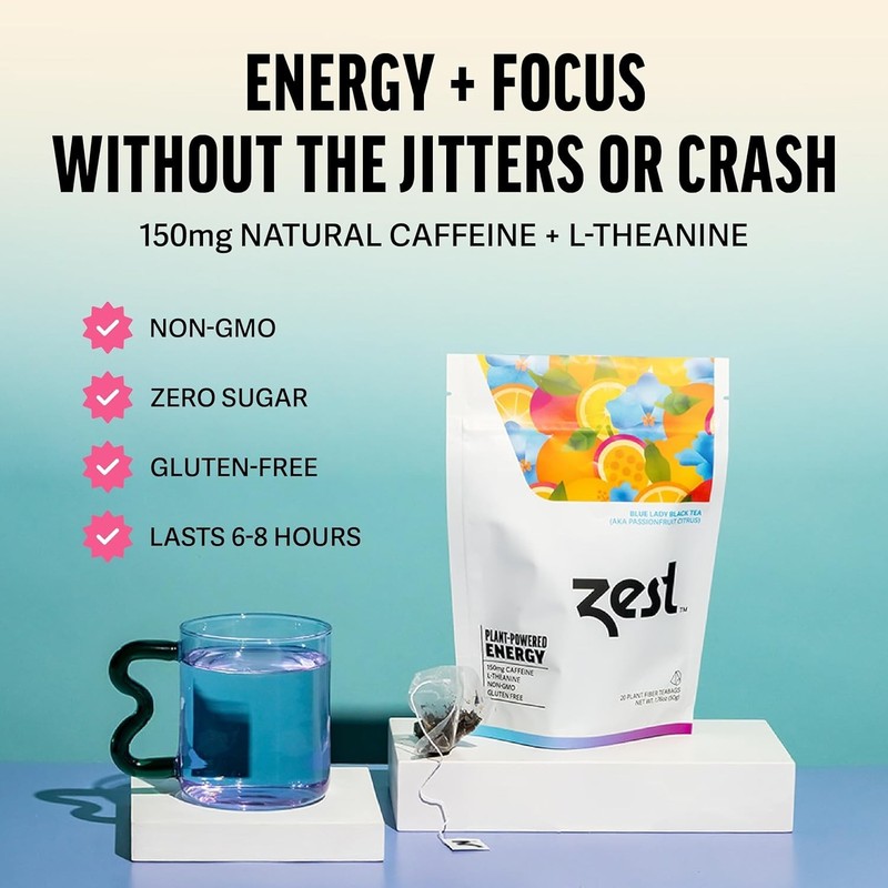 Natural Caffeinated Tea - Focus & Clarity - 20 Ct Pack gallery