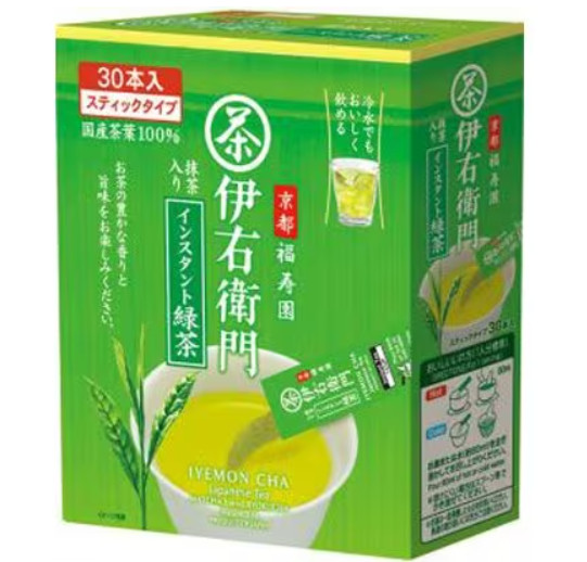 IYEMON Cha Instant Tea Greeen Tea Powder 0.8g × 30P Japan NEW