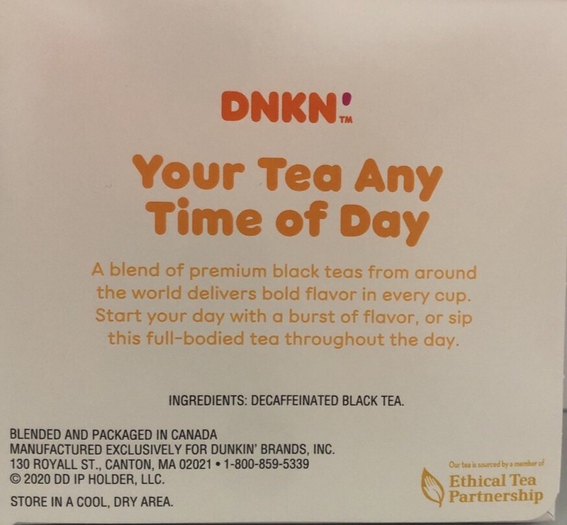 2 Box Dunkin Donuts Decaf Breakfast Black Tea With 30 tea Decaffeinated gallery
