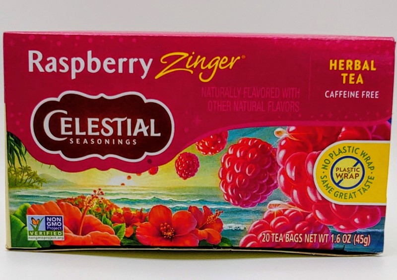 Celestial Seasonings Raspberry Zinger Herbal Tea 20 Count Tea Bags