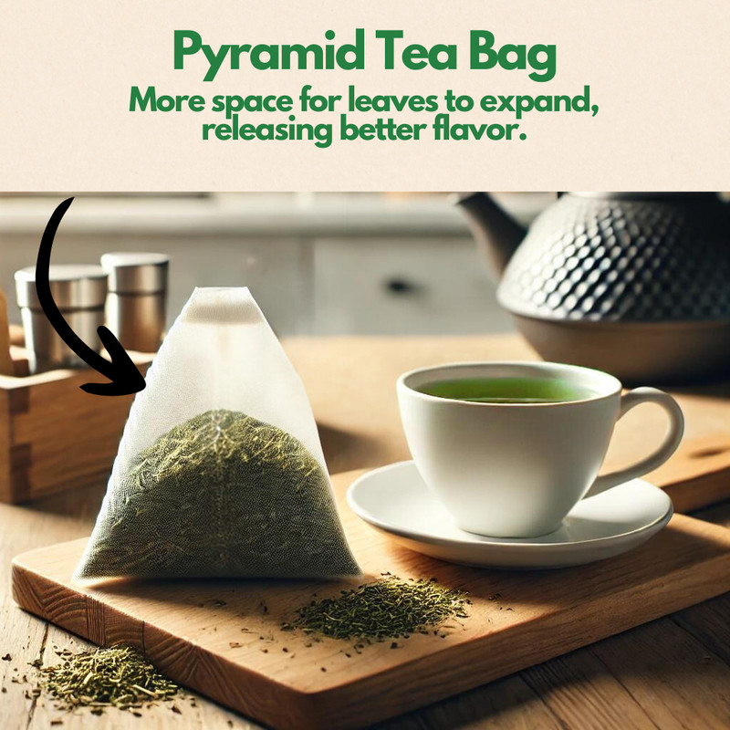 Organic Matcha Green Tea - 100 Count (Plant-Based Pyramid Tea Bags) | Ceremonial gallery
