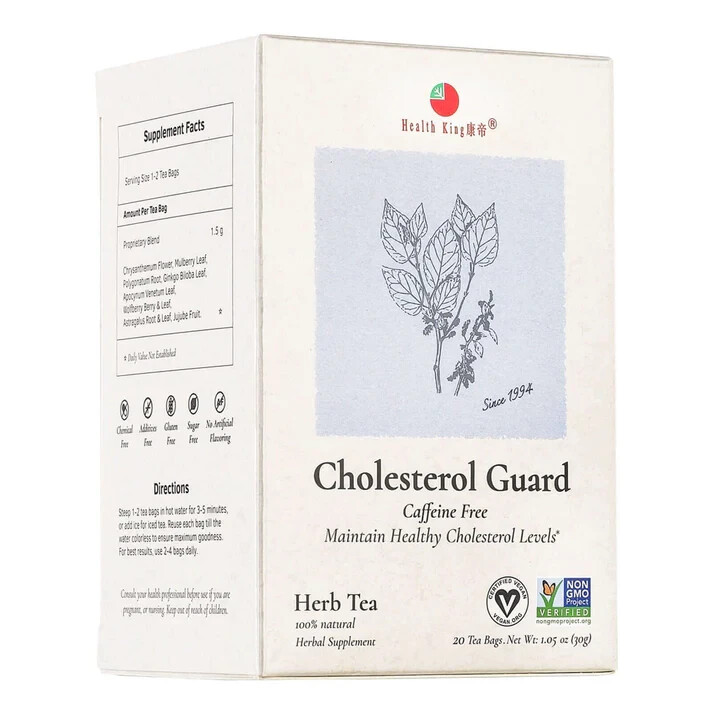 Health King Cholesteral Guard Herb Tea – 20 Teabags – Caffeine Free