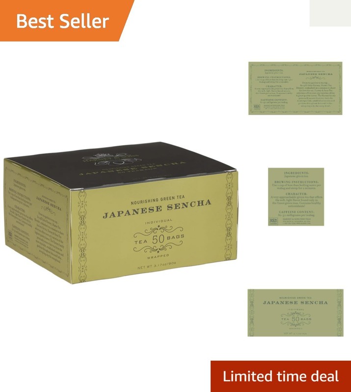 Japanese Sencha Green Tea, 50 Tea Bags – Perfect Hostess Gift & Everyday Brew