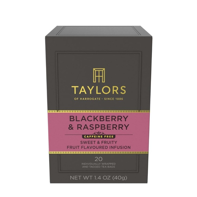 Blackberry & Raspberry, Herbal Tea, Individually Wrapped Bags, 20 Count (Pack…