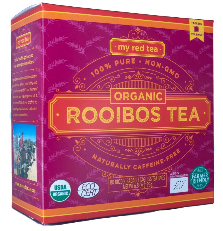 My Red Tea USDA Organic Rooibos Tea 80 Tagless Teabags SingleOrigin FarmerFri…