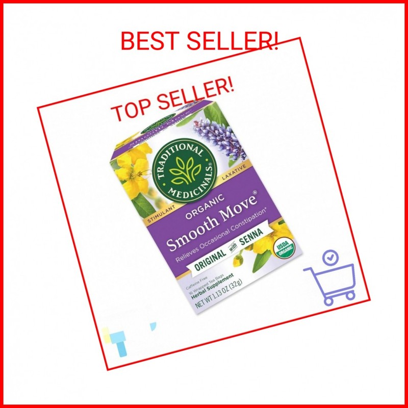 Traditional Medicinals Smooth Move, Helps Relieve Constipation Overnight, 16 Tea