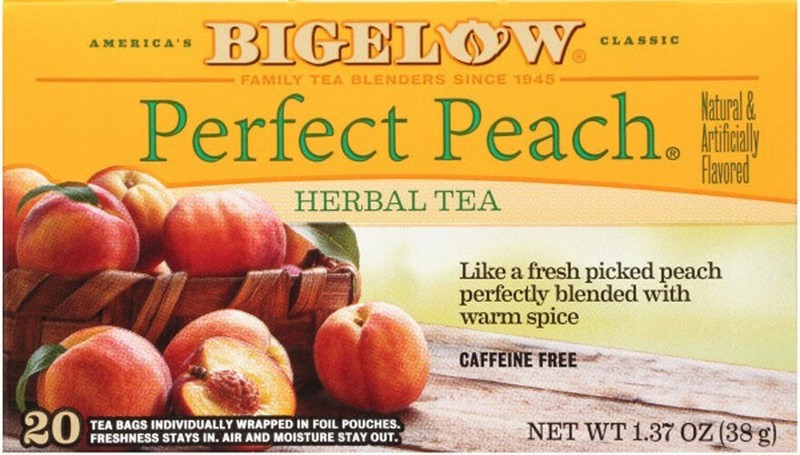 Bigelow Perfect Peach Herbal Tea – 20 tea bags