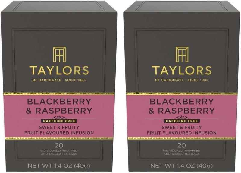 Blackberry & Raspberry, Herbal Tea, Individually Wrapped Bags, Sweet, Tart &
