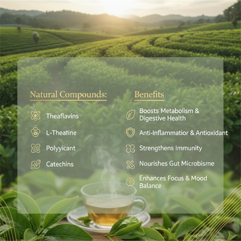 PiPi Tea Organic Oolong Tea Bags 20 Bags Cortisol & Calming Tea For Anxiety Tea gallery