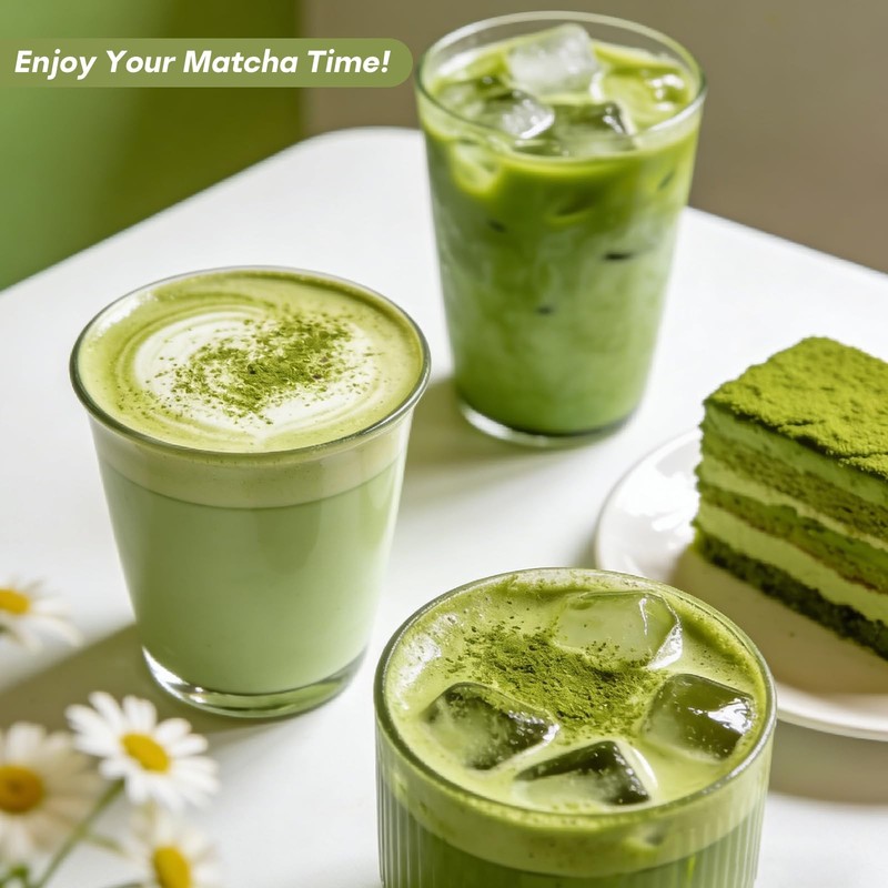 Matcha Set, 5Pcs Ceramic Matcha Set including Daisy Matcha Bowl and Mushroom ... gallery