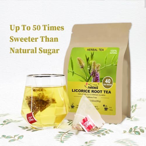 FullChea - Licorice Root Tea Bag, 40 Teabags, 2g/bag - Premium Licorice Root - gallery