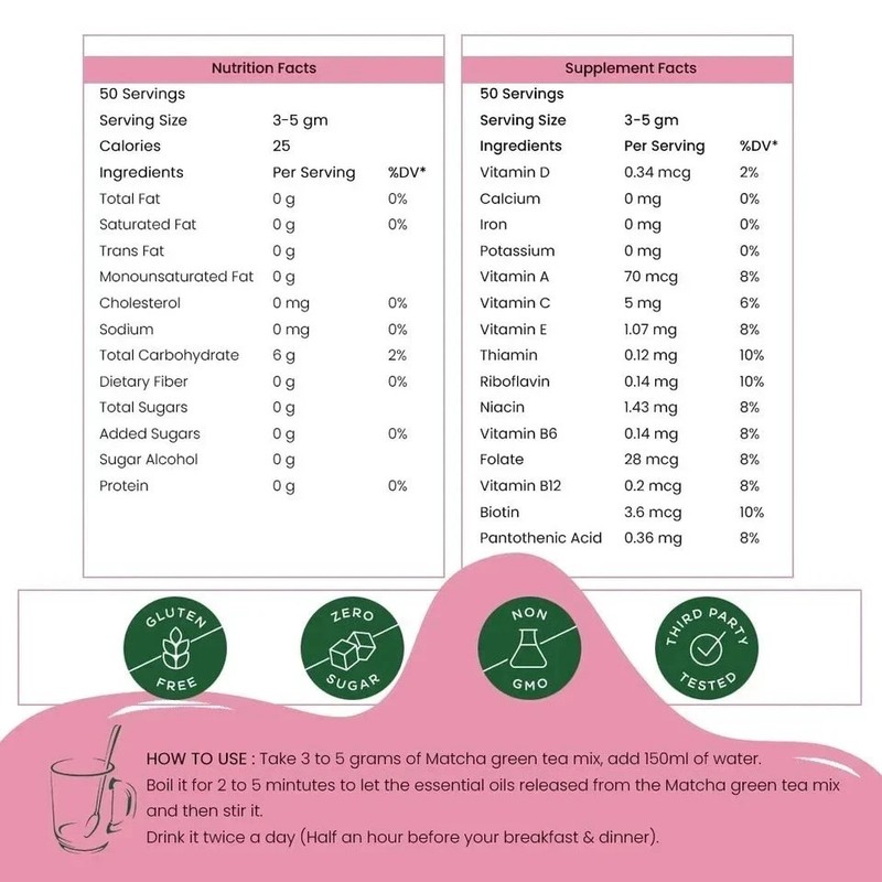 Matcha Slim Green Tea Weight Management High In Antioxidants Detoxifying (100gm) gallery
