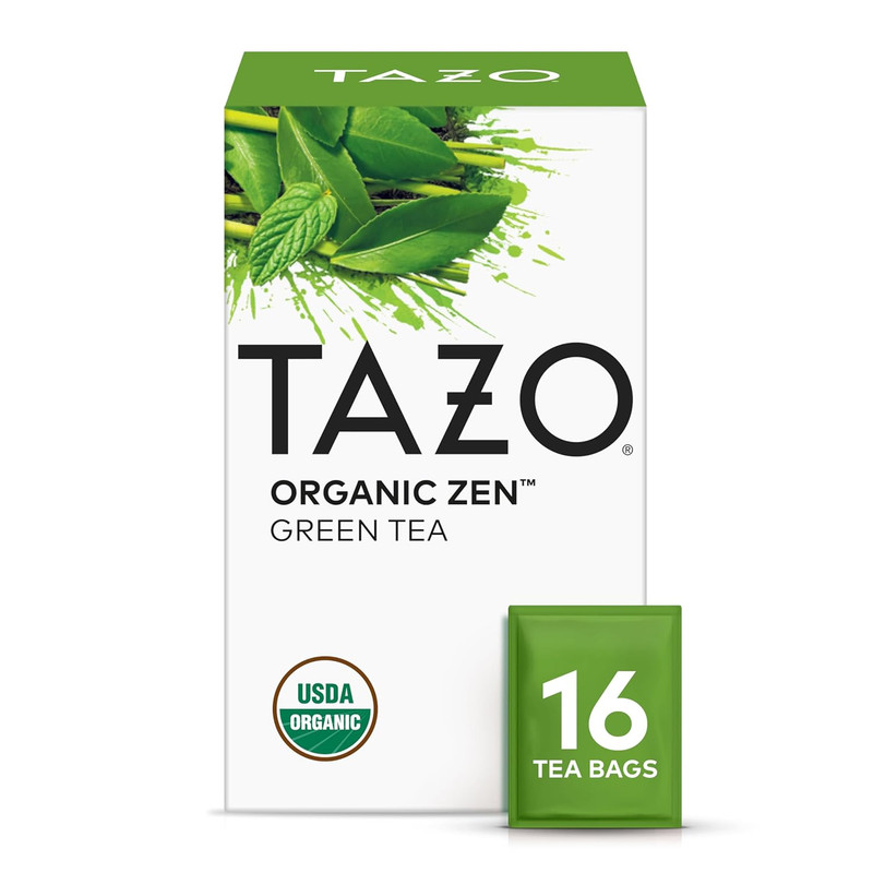 Organic Zen Green Tea, Caffeinated Tea with Refreshing Lemongrass & Spearmint, 1