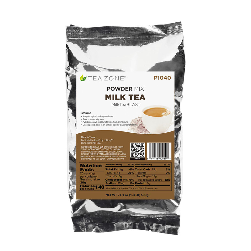 Tea Zone Milk Tea Powder/Powder Mix (1.32 lbs, P1040) for Milk Teas, Smoothies