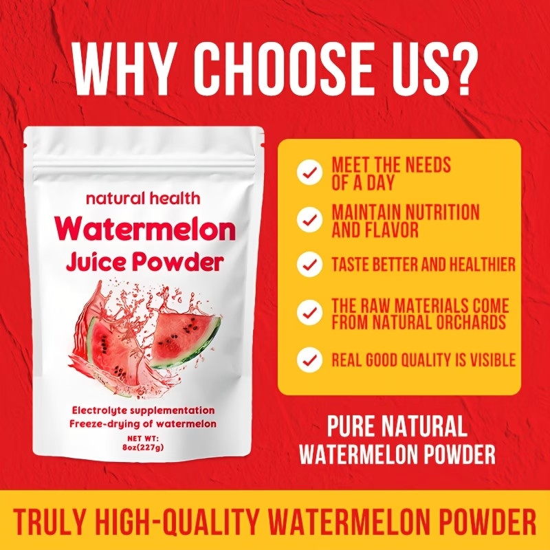 Natural Watermelon Juice Powder Vitamin C Allergen-Free Rich in Electrolytes gallery
