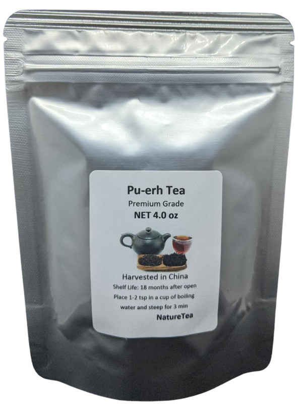 Pu-erh Tea 普洱茶 – 4 oz – Premium Loose Leaf from 100% Nature