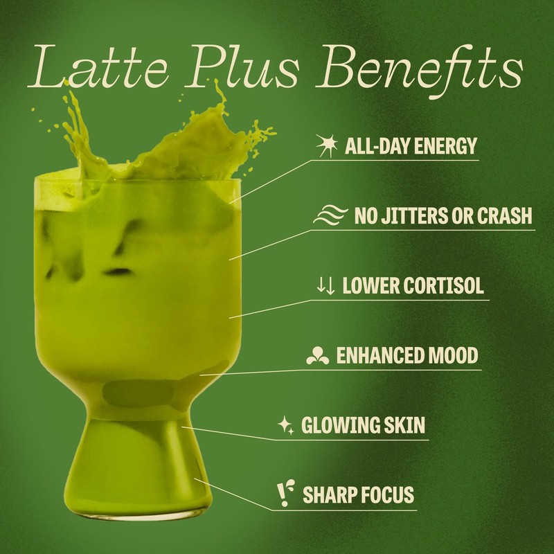 Matcha Superlatte, Instant Ceremonial Grade, Superfood Powder Blend with Lion... gallery