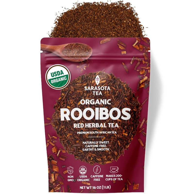 Organic Rooibos 1lb Loose Leaf Tea | 100% Pure South African Red Tea | Natura…