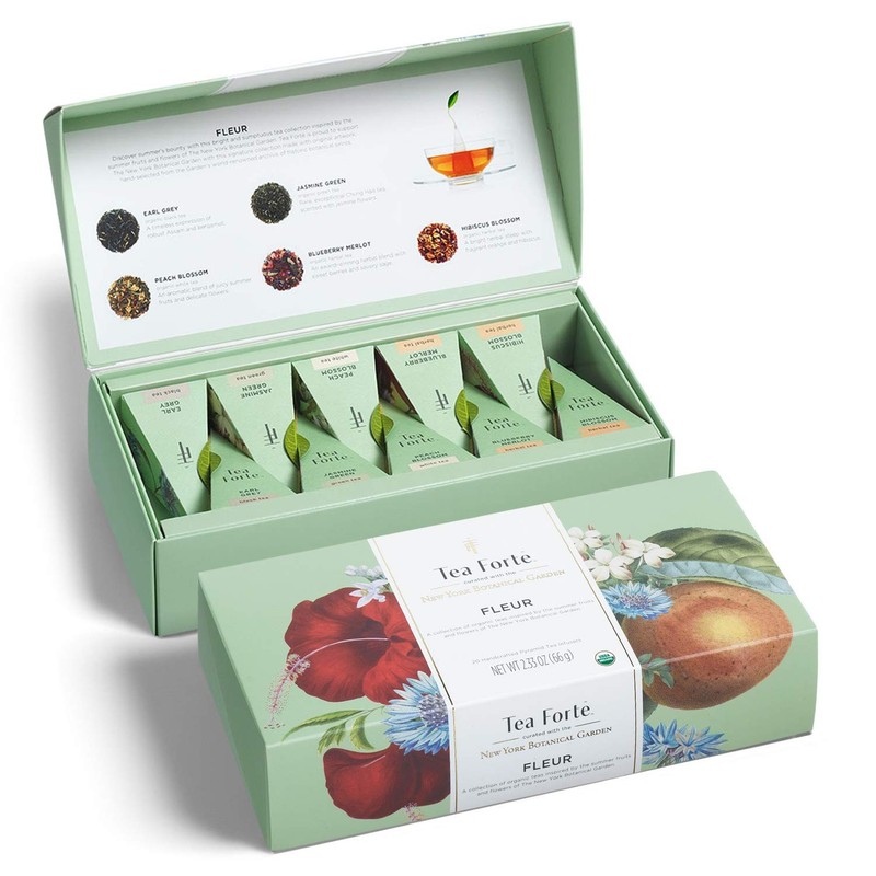 Fleur Petite Presentation Box Tea Gift Set Sampler, 10 Count, 2 of Each Variety