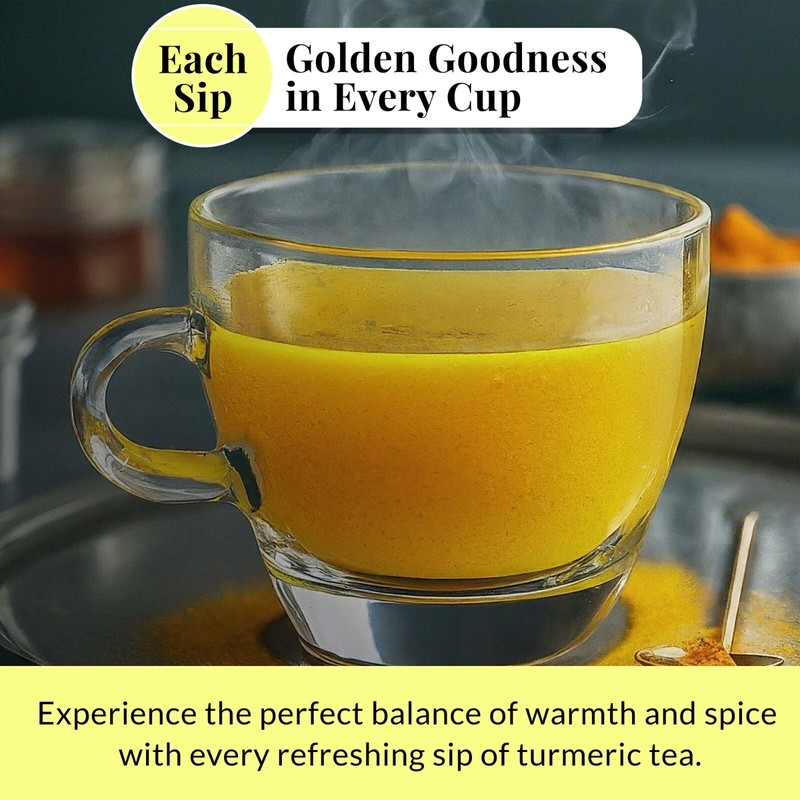 75 Turmeric Tea Bags, Turmeric, Black Pepper Blend, 100% Natural Turmeric Blend gallery